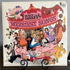 VINTAGE 1968 Walt Disney's Merriest Songs Vinyl LP Record- PERFECT shape!